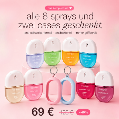handfee komplett-set — 8 sprays + 2 cases gratis